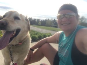 LSS teacher Julie McCullough with her dog