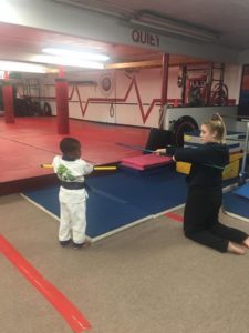 Erin Smith teaching martial arts